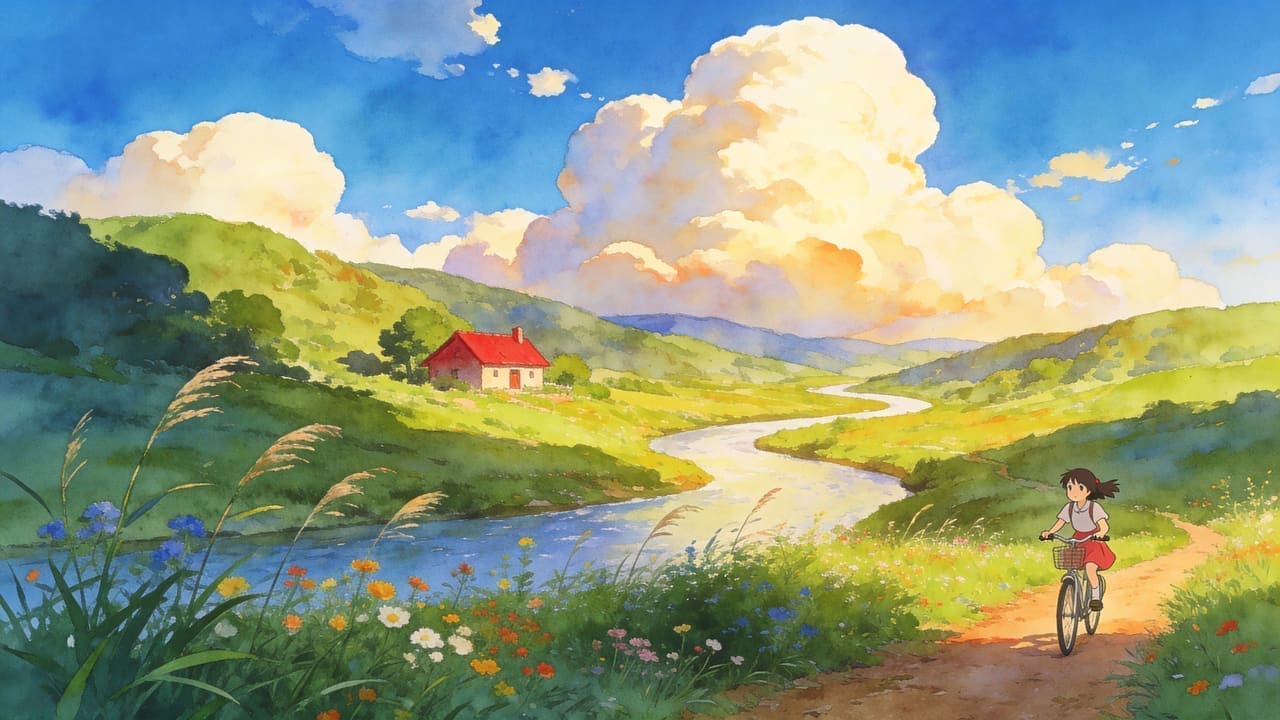 Ghibli-Style Summer Valley